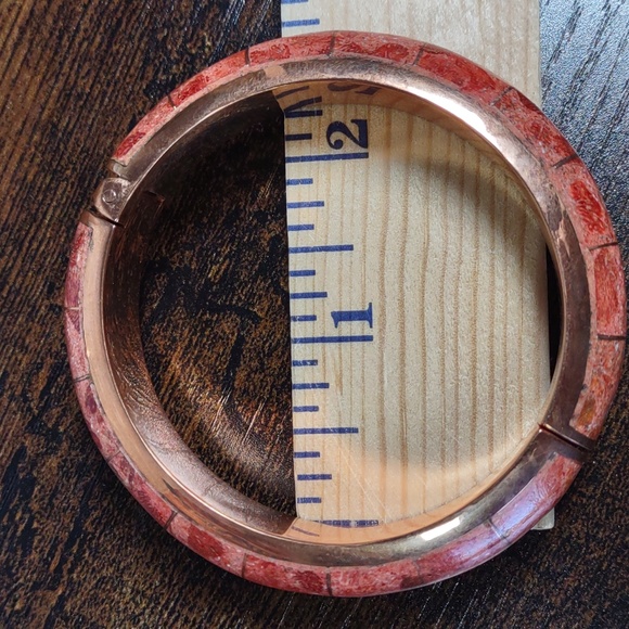 Jay King Coral Inlay Copper Bracelet - Picture 4 of 9